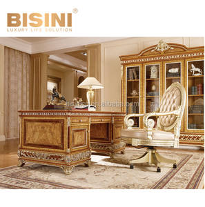 Juego <span class=keywords><strong>de</strong></span> Muebles <span class=keywords><strong>de</strong></span> Dormitorio <span class=keywords><strong>de</strong></span> Madera Maciza Tallada <span class=keywords><strong>de</strong></span> Lujo, Cama King Size <span class=keywords><strong>de</strong></span> Madera con Acabado Dorado y Mesita <span class=keywords><strong>de</strong></span> Noche - Product Image 3