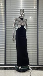 Abito da Sera Elegante da Donna con Perline Sexy, Casual, Lungo, Intrecciato, Antistatico, con Vita Naturale, Stile Fasciante - Product Image 4