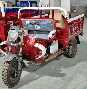 Tricycle électrique bleu motorisé avec benne basculante pour transport lourd - Product Image 3
