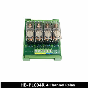 HB-PLC04R Modul Relai PLC 4 Saluran DC24V 5A DIN Rail Modul Kontrol Beban Industri Elektromekanis Tertutup Tahan Lonjakan Daya Tinggi - Product Image 2