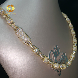 <span class=keywords><strong>Collana</strong></span> da <span class=keywords><strong>Uomo</strong></span> con Catena Cubana in Moissanite GRA, Catena Miami Cuban Link in <span class=keywords><strong>Argento</strong></span> 925, 8mm - Product Image 3
