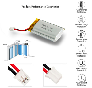 Chaoliyang Customized Rc Battery 902025 3.7v 400mah Rc Lithium <b>Polymer</b> Battery for Helicopter Drone CLY902025 Rc Battery CL - Product Image 5