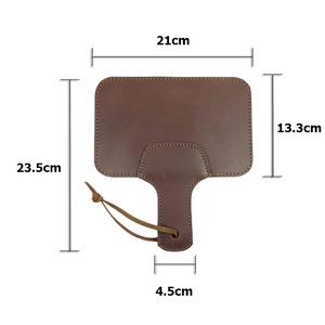 Ventilador manual para barbacoa al aire libre, ventilador portátil plegable de cuero, ventilador para camping, ventilador para fogatas, personalizable. - Product Image 5