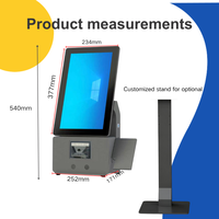 Terminal Punto de Venta de Autoservicio de 15.6 Pulgadas, Sistema POS Android, Pantalla Táctil, Escáner de Código de Barras, para Farmacias y Supermercados