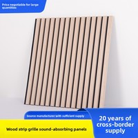 Panneaux acoustiques en MDF transfrontaliers, panneaux en fibres de polyester, bandes de bois, panneaux acoustiques finition noyer, murs de fond insonorisants/anti-bruit