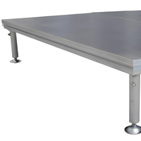 Plateau de table de mariage en métal, en contreplaqué métallique, portable, pas cher, scène de Concert, DJ, événement, haut-parleur, plaque de pile, noir, argent