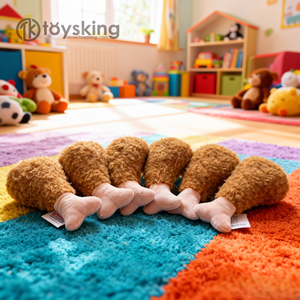 Lindo Peluche de Pierna de <span class=keywords><strong>Pollo</strong></span> con Hueso - Divertido Animal de Peluche con Forma de Comida, Almohada Realista de Muslo de <span class=keywords><strong>Pollo</strong></span> de Dibujos Animados, Suave y Blandito - Product Image 2