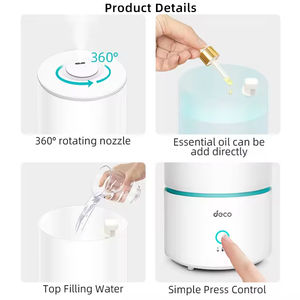 Meilleurs humidificateurs ultrasoniques à brume fraîche de 3,2 L à remplissage par le haut, design unique, pour un usage domestique avec lampe - Product Image 6