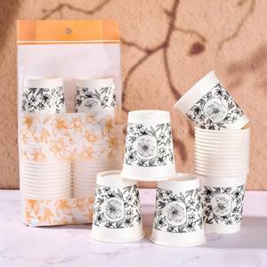 White Plain Color Cardboard Paper Cups 4oz 6oz 7oz 8oz 9oz 10oz 12oz 16oz Bulk Packing Delivery Compostable Takeaway Drinkware - Product Image 6