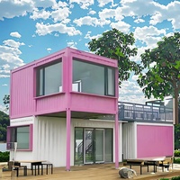 Internet-Célèbre Structure en acier moderne Pack plat Conteneur Maison Respirant Mur Conception Personnalisable Disposition Villa 1 an