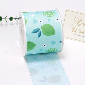 Bán buôn tự làm phim hoạt hình trái cây in Grosgrain <span class=keywords><strong>Ribbon</strong></span> cho nguồn cung cấp thủ công Phụ kiện May 50yard - Product Image 4