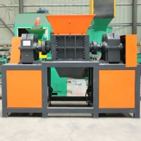 Broyeur de câbles et de plastique électrique Broyeur de ferraille d'acier à double arbre Broyeur de canettes d'aluminium textiles à moteur