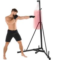 Soporte Plegable para Saco de Boxeo de Alta Resistencia con Altura Ajustable, Soporte Independiente para Entrenamiento de Boxeo para Adultos y Niños en Casa