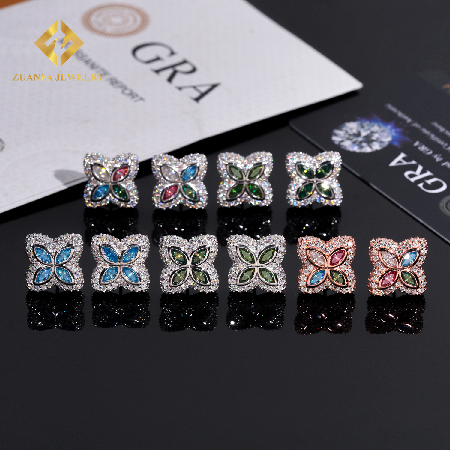 As picture--Blue moissanite