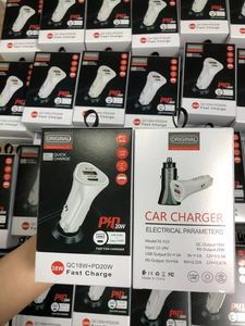 Chargeur de voiture compact double port USB-C/USB-A 20W/38W, sortie rapide 5A/4A/25A QC3.0 PD ABS pour téléphone portable - Product Image 3