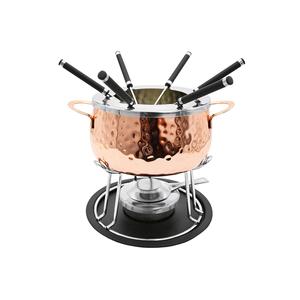 MSER 11-Piece <b>Fondue</b> Set 18/0 Stainless Steel Pot With 6 Forks And Stand For Melting Cheese Or Chocolate - Product Image 1