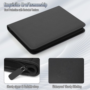 9 pocket pu leather trading <b>card</b> <b>binder</b> sports <b>card</b> <b>binder</b> with 360 pockets - Product Image 6