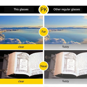 Gafas de lectura <span class=keywords><strong>multifocales</strong></span> progresivas fotocromáticas poligonales de estilo moderno con luz antiazul para hombres y mujeres - Product Image 6