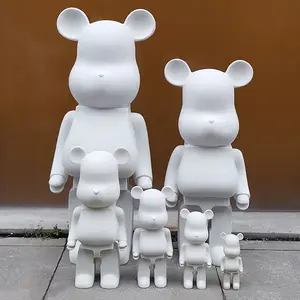 राल सफेद भ्रूण द्रव भालू थोक ब्लॉक भालू DIY मनी बैंक आभूषण बच्चों के खिलौने राल शिल्प द्रव भालू