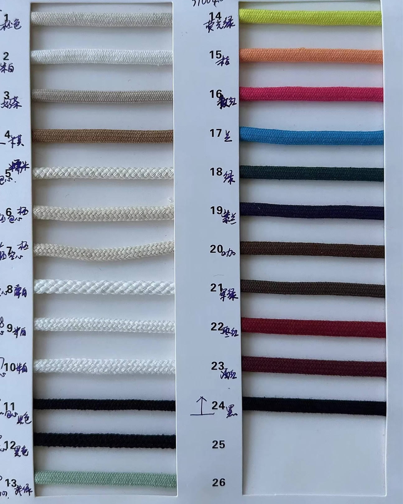 1~24# ---Color Remarks