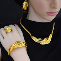 Nouveauté 2026 : Parure de bijoux de luxe plaqué or en alliage de cuivre, style indien et de Dubaï, pour femme, accessoires de mode pour mariage