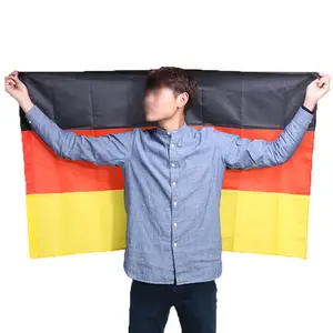 Pengiriman cepat struktur kuat topi dan lengan poliester 150*90 tubuh Jerman Ww2 jubah bendera untuk permainan sepak bola