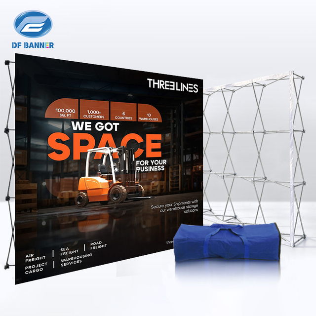 High Quality  Display Backdrop Stand Pop up Banner  Print Logo Tension Fabric Backdrop