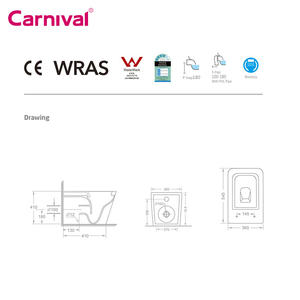 أبيض اللون نوعية جيدة الحمام Inodoro مخفي خزان السيراميك الأوروبي على الأرض شنت مرة أخرى إلى الجدار المرحاض صوان - Product Image 6