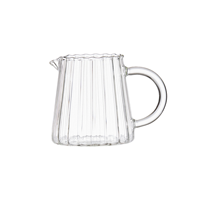 Vente en gros usine – Nouvelle tasse à café moderne en verre borosilicate, à nervures verticales, compatible lave-vaisselle et micro-ondes, grande capacité, petite taille