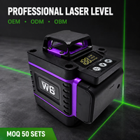 Niveau laser vert 4D 16 lignes 360 degrés, outil industriel automatique à nivellement automatique pour l'installation de carreaux muraux et de sols, la construction