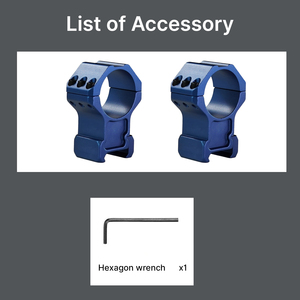 Anillas para mira telescópica BANGBANG, anillas de 20 mm para tubo de 30 mm con altura central de 1.4 pulgadas, triple fila de tornillos (azul) - Product Image 4