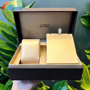 Factory Wholesale Custom Watch & Pendant Gift Packaging <b>Set</b> With Logo Satin Lining Luxury Jewelry Gift Boxes For Women Man - Product Image 1