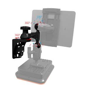 Swing Arm Mount with Double Ball Head Universal Adjustment Bracket Adapts to 1.5" Ball Head/"C" Size VIN-HB-DBSQ - Product Image 2