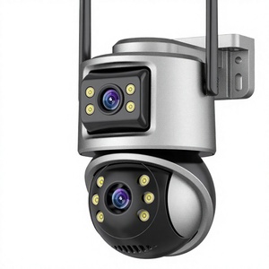 Cámara de Seguridad Exterior <span class=keywords><strong>Icsee</strong></span> de 6MP con Doble Lente, Doble Pantalla, Sensor CMOS Pan-Tilt, Impermeable y con Wi-Fi - Product Image 2