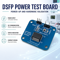 Carte de test d'alimentation DSFP JXJY001 avec indicateur LED intégré pour le test de vieillissement des modules optiques et l'intégration système