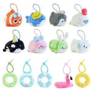 Aangepaste Oceaan Pluche Sleutelhanger Schattig Zee Dier Gevuld Vis Pinguïn Dolfijn Mini Narwal Tas Charm Kindercadeau Zacht Speelgoed - Product Image 2