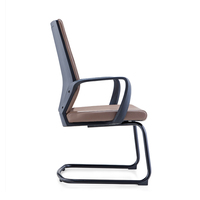 Chaise de bureau ergonomique avec dossier incurvé en PU, chaise de conférence, s'adapte à la courbe de la colonne vertébrale