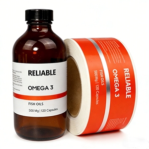 Autocollants personnalisés pour produits de santé et compléments nutritionnels avec logo de marque, dorure à chaud brillante pour la promotion - Product Image 2
