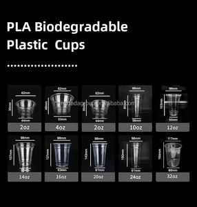 Gobelets en plastique PET à paroi simple avec couvercle, impression personnalisée du logo, 8 oz à 32 oz, diamètre 90 mm, jetables pour desserts et café pour animaux de compagnie - Product Image 4