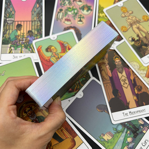 Grandes cartes d'affirmation <span class=keywords><strong>Oracle</strong></span> et Tarot noires, personnalisées en boîte, avec papier d'art 300gsm/400gsm et impression sur mesure - Product Image 2