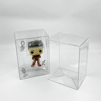 Kotak Display Plastik Transparan Pop Protector untuk Figur Funko Pop, Kotak Akrilik Tahan Lama, Dapat Ditumpuk, Logo Kustom Tersedia