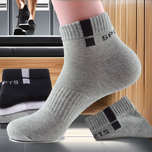 Polyester/Cotton Mens Crew Letter Pattern Casual Autumn Custom Logo <b>Breathable</b> Athletic Quick Dry Knitted <b>Socks</b> Cheap Wholesale - Product Image 2
