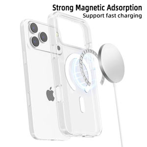 Casing Ponsel Magnetik Berkualitas Tinggi untuk iPhone 17 Seri iPhone TPU+PC Transparan Mendukung Pengisian Daya Nirkabel untuk iPhone 17 Pro - Product Image 4