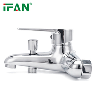 IFANPLUS nouveau produit logo personnalisé robinet mural mural bain chaud et froid onglet mélangeurs robinets pour le mur