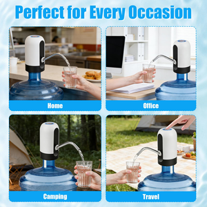 Pompe à eau portable pour seau, rechargeable par USB, distributeur d'eau automatique avec tuyau - Product Image 6