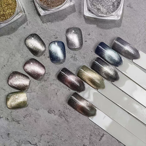 Galaxy Crystal Magnetic Cat Eye Nail Powder Wide Beam Shimmer <b>Mirror</b> Chrome Pigment Dust for Luxury Salon Manicure Available OEM - Product Image 2