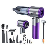 RoadGuardian Smart 2-en-1 : Mini compresseur d'air sans fil à chargement sans fil et aspirateur sans balais portable pour voiture et usage domestique