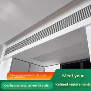 ABS石膏板嵌入式中央空调出风口回风百叶窗隐形无框加长格栅矩形 - Product Image 4