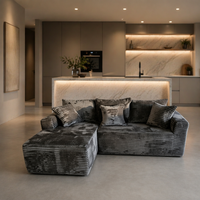 Canapé d'angle convertible en L, rembourré, sans structure, à compression, moderne et luxueux, à prix abordable. Salons modulaires d'hôtel à trois places