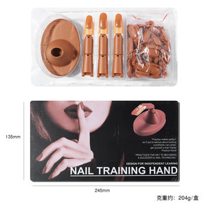 Main de mannequin pour ongles avec 100 faux ongles, modèle d'entraînement en acrylique, outil de présentation pour salon de manucure et débutants - Product Image 5